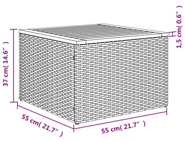 VidaXL 14 részes szürke polyrattan kerti ülőgarnitúra párnákkal