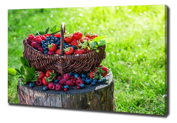 Feszített vászonkép Erdei gyümölcs kosár