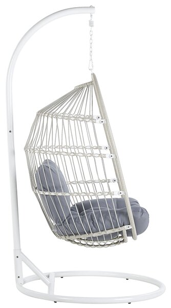 Függőszék állványzattal ALBA PE Rattan Fehér