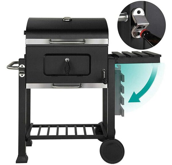 Fedeles kerti grillsütő polccal - 105x110x47cm