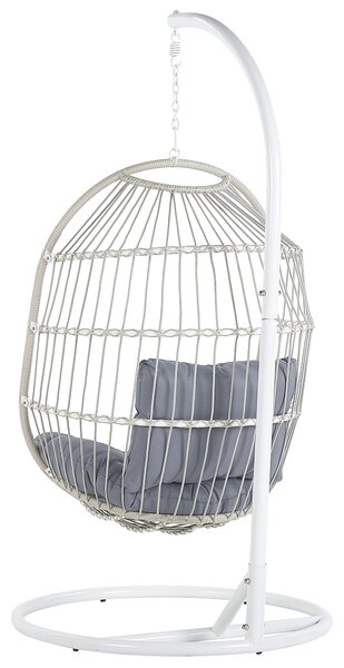 Függőszék állványzattal ALBA PE Rattan Fehér
