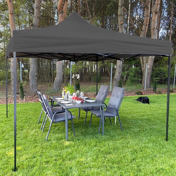MalTec Sunwaal Pavilon - 3x3m, Szürke, 4 Fal, Vízálló