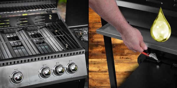 MalTec PartyTogether 3+1 Gázgrill - 11,6 kW, Oldalsó Égővel