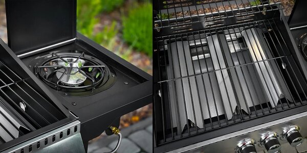 MalTec PartyTogether 3+1 Gázgrill - 11,6 kW, Oldalsó Égővel