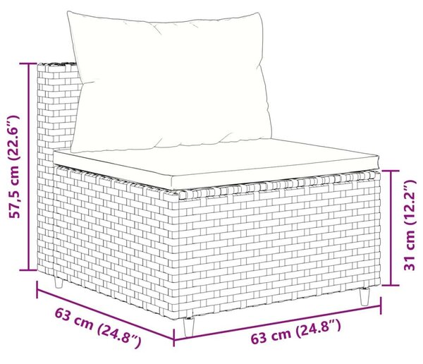 VidaXL Polyrattan Kerti Ülőgarnitúra - 4 részes - Barna