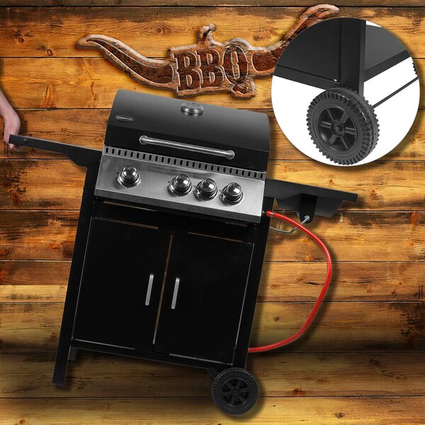MalTec PartyTogether 3+1 Gázgrill - 11,6 kW, Oldalsó Égővel