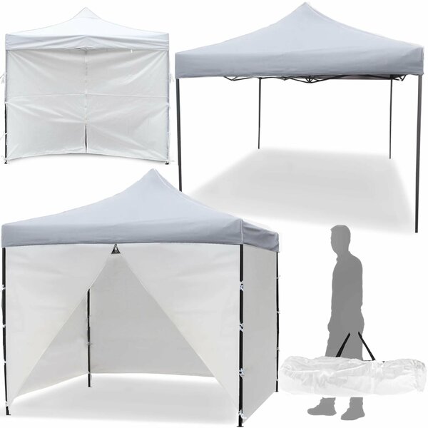 MalTec Sunwaal Pavilon - 3x3m, Fehér, 4 Oldalfal, Vízálló