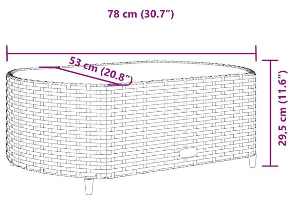 VidaXL Polyrattan Kerti Ülőgarnitúra - 4 részes - Barna