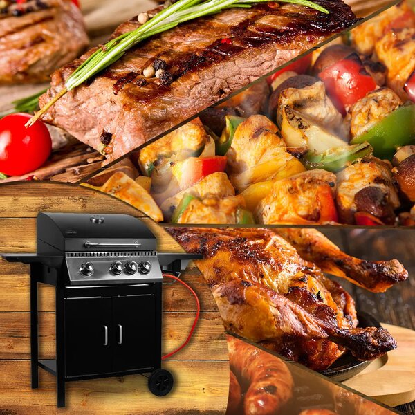 MalTec PartyTogether 3+1 Gázgrill - 11,6 kW, Oldalsó Égővel