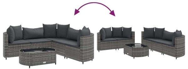 VidaXL Polyrattan Kerti Ülőgarnitúra - 6 részes