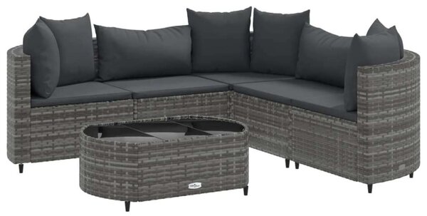 VidaXL Polyrattan Kerti Ülőgarnitúra - 6 részes