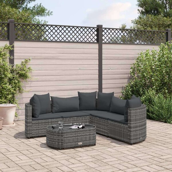 VidaXL Polyrattan Kerti Ülőgarnitúra - 6 részes