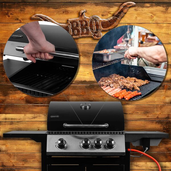MalTec PartyTogether 3+1 Gázgrill - 11,6 kW, Oldalsó Égővel