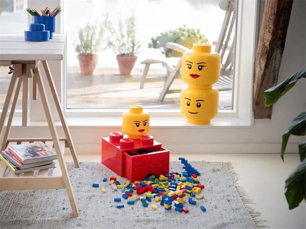 Tárolódoboz, fej, nagy, LEGO, Boy (L40321724)