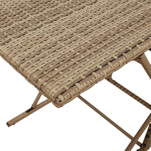 VidaXL Polyrattan Kerti Étkezőgarnitúra - 7 részes, Bézs
