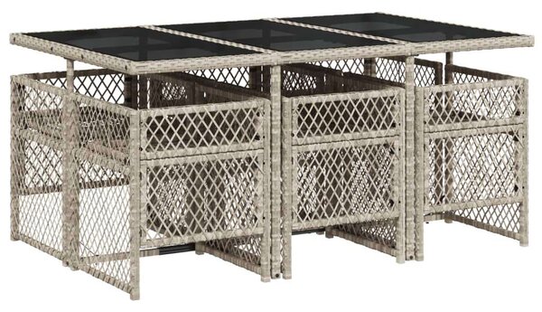 VidaXL Polyrattan Kerti Étkezőgarnitúra - 7 részes