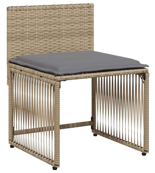 VidaXL Polyrattan Kerti Étkezőgarnitúra - 7 részes, Bézs