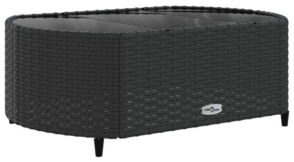 VidaXL Polyrattan Kerti Ülőgarnitúra - 9 részes - Fekete