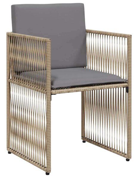 VidaXL Polyrattan Kerti Étkezőgarnitúra - 7 részes, Bézs