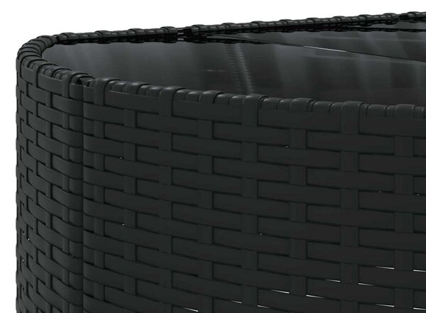 VidaXL Polyrattan Kerti Ülőgarnitúra - 9 részes - Fekete