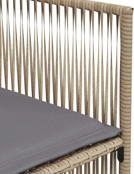 VidaXL Polyrattan Kerti Étkezőgarnitúra - 7 részes, Bézs