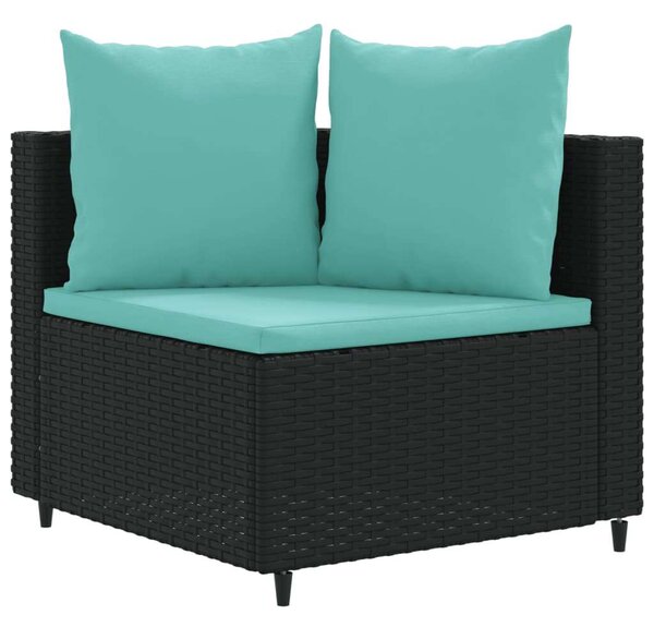 VidaXL Polyrattan Kerti Ülőgarnitúra - 10 részes - Fekete