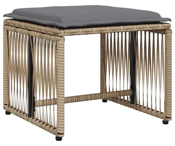 VidaXL Polyrattan Kerti Étkezőgarnitúra - 7 részes, Bézs