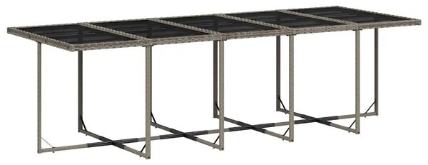 VidaXL Kerti Étkezőgarnitúra - Polyrattan - 15 részes - Szürke