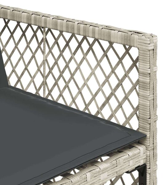 VidaXL 11 részes világosszürke polyrattan kerti ülőgarnitúra párnákkal
