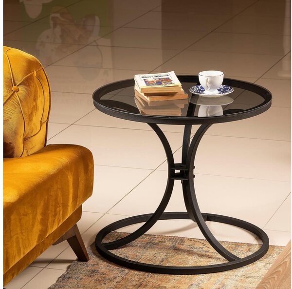 Asir Kisasztal CORLEAONE 57,8x60 cm fekete AS1608
