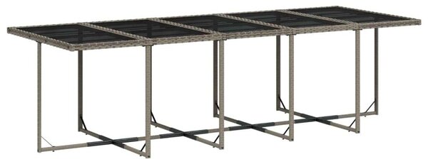 VidaXL Kerti Étkezőgarnitúra - Polyrattan - 15 részes - Szürke