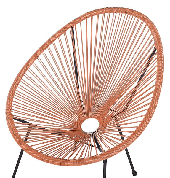 Kerti szék ACAPULCO II PE Rattan Narancssárga