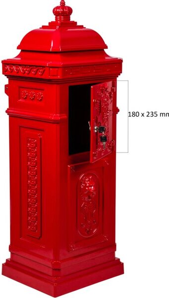 STILISTA Antik postaláda 102,5 x 34 x 30 cm piros