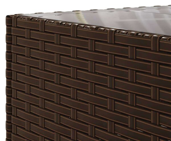Polyrattan Kerti Ülőgarnitúra - 6 részes - Barna