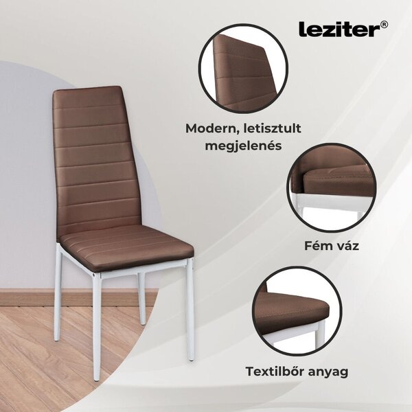 Leziter Nolen 4+1 étkező garnitúra barna