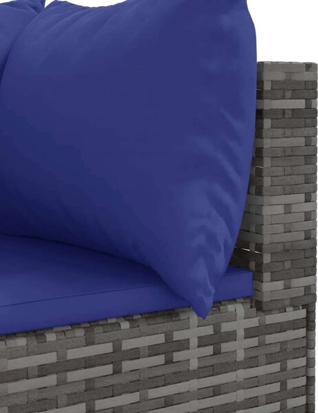 Vidaxl Polyrattan Kerti Ülőgarnitúra - 6 részes, Szürke