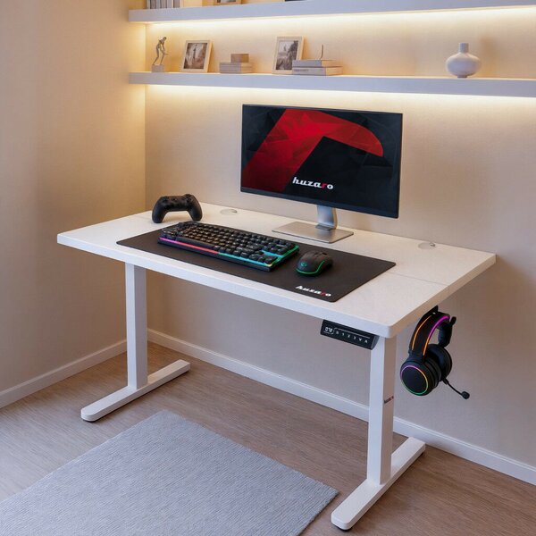 Huzaro Hero 8.2 Elektromos Állítható Íróasztal - 120x60 cm, Fehér