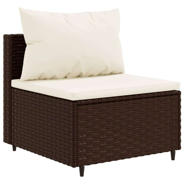 Polyrattan Kerti Ülőgarnitúra - 6 részes - Barna