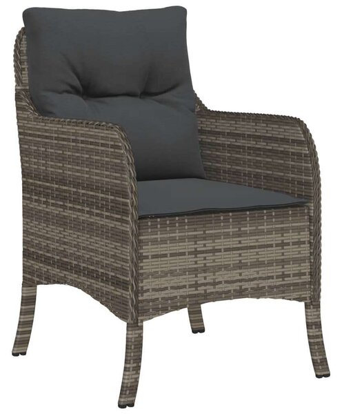 VidaXL Polyrattan Kerti Étkezőgarnitúra - 5 részes, Szürke