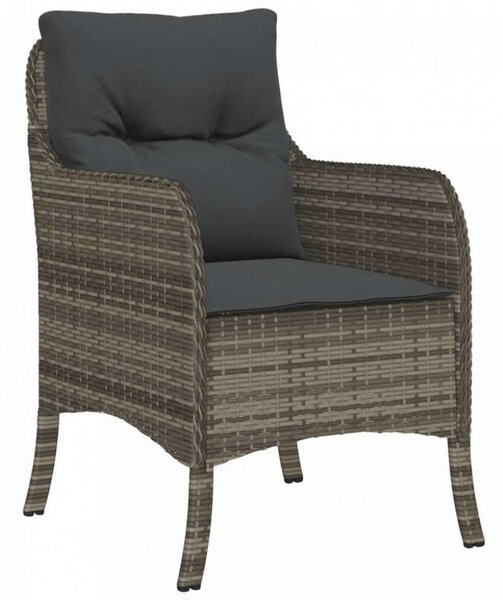VidaXL Polyrattan Kerti Étkezőgarnitúra - 5 részes, Szürke