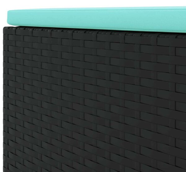 VidaXL Polyrattan Kerti Ülőgarnitúra - 7 részes - Fekete