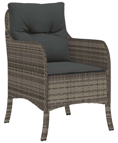 Polyrattan Kerti Étkezőgarnitúra - 7 részes - Szürke