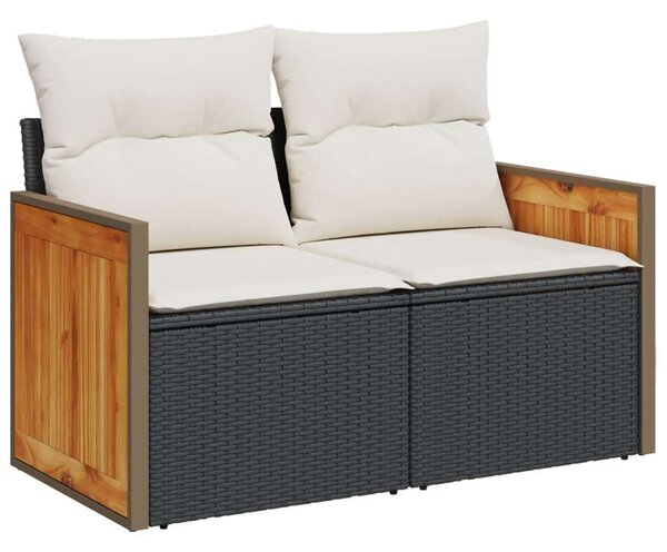 VidaXL Polyrattan Kerti Ülőgarnitúra - 10 részes - Fekete
