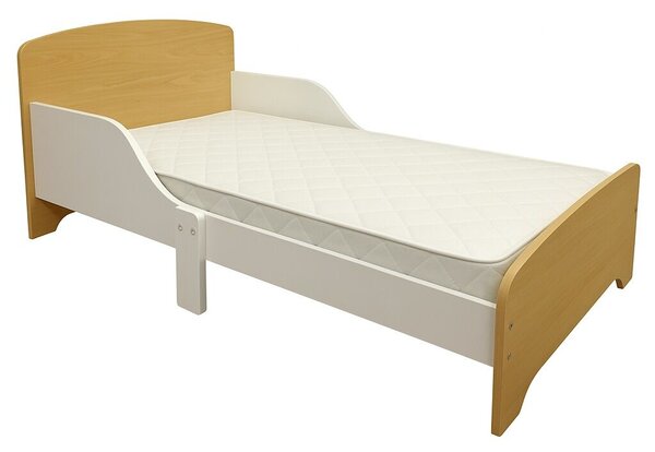 GINGER HOME Fa Gyerekágy Leesésgátlóval és Ágyráccsal – Montessori Gyerekágy 140x70 cm Gyerekeknek