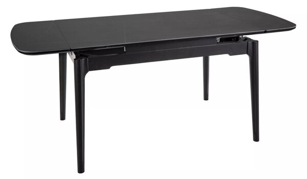 Sento Kihúzható Étkezőasztal - Matt Fekete Kerámia, 120-180cm