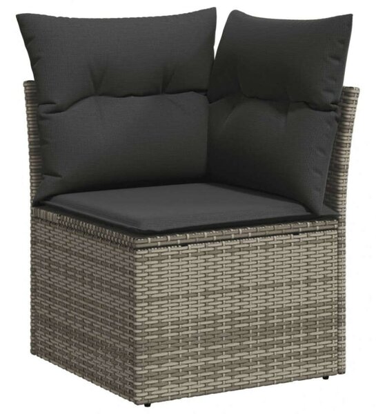 VidaXL Polyrattan Kerti Ülőgarnitúra - 7 részes, Szürke