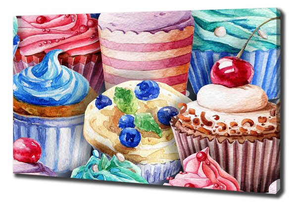 Vászonkép nyomtatás Színes muffin