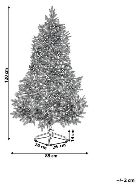 Karácsonyfa LED PALOMAR 120 cm Sötétzöld