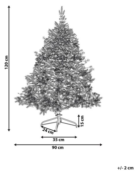 Karácsonyfa műhóval TOMICHI 120 cm Fehér