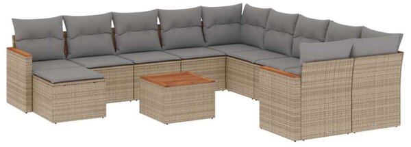 VidaXL Polyrattan Kerti Ülőgarnitúra - 12 részes